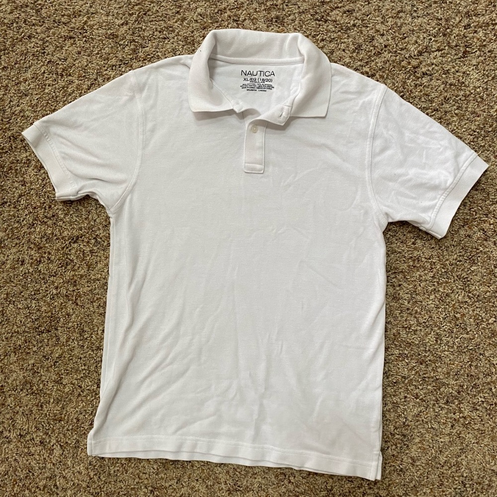 Boys white Nautica shirt